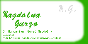 magdolna gurzo business card