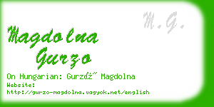 magdolna gurzo business card